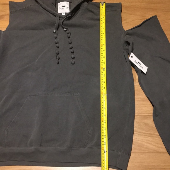 Front Row Cold Shoulder Grey Hoodie Ladies Size S *New* - Picture 7 of 8